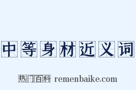 中等身材近义词是什么意思的图片